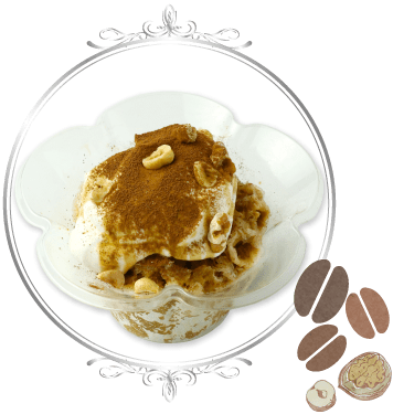 カフェオレとナッツのフロスティー