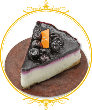 ブルーベリーのレアチーズケーキ