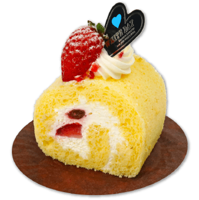 苺のロールケーキ